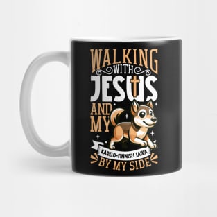 Jesus and dog - Karelo-Finnish Laika Mug